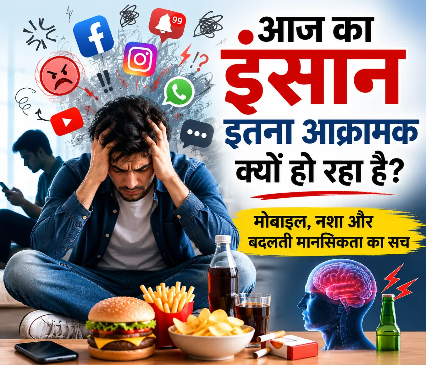 आज का इंसान इतना आक्रामक क्यों होता जा रहा है? मोबाइल, नशा और बदलती मानसिकता का सच