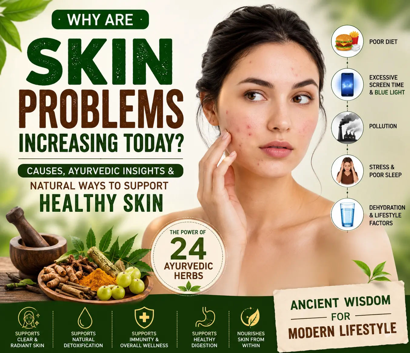 Why Are Skin Problems Increasing? Causes & Natural Solutions