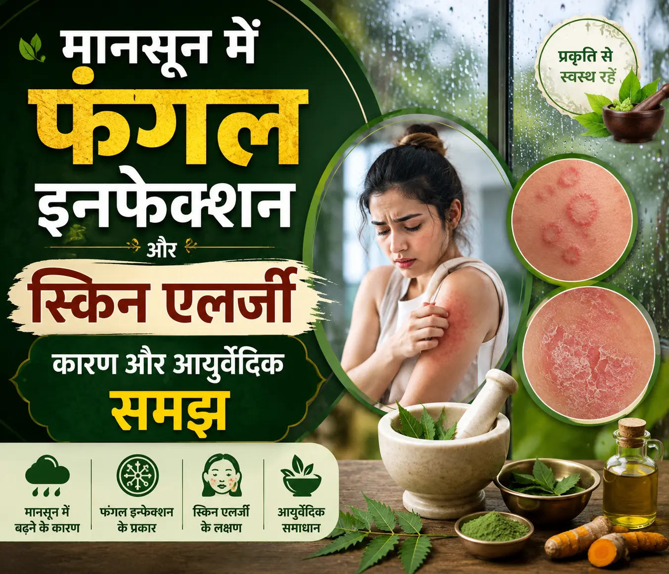 Monsoon Fungal Infection & Skin Allergy - Ayurvedic Treatment