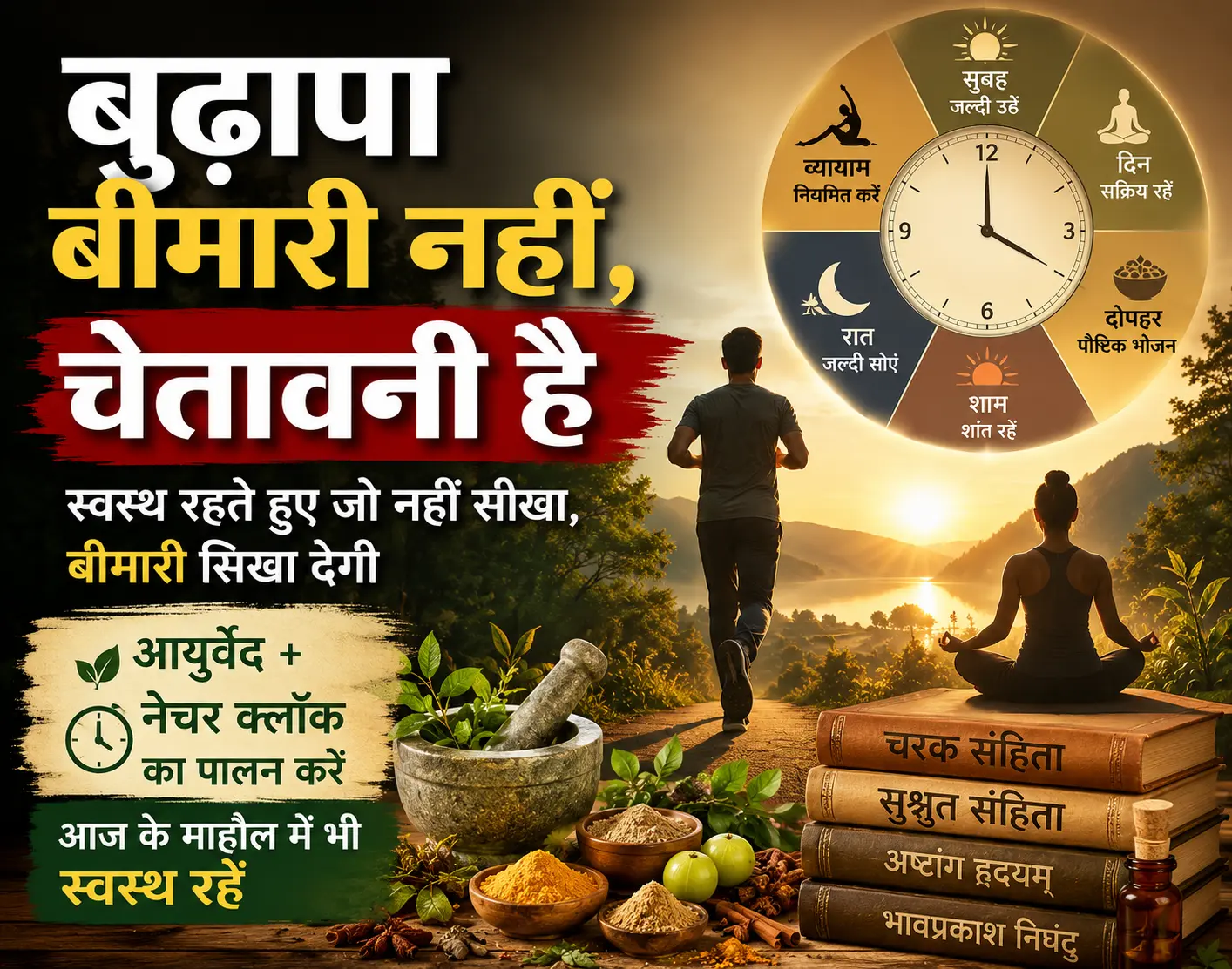 बुढ़ापा कैसे रोकें? आयुर्वेद, नेचर क्लॉक और स्वस्थ जीवन के रहस्य
