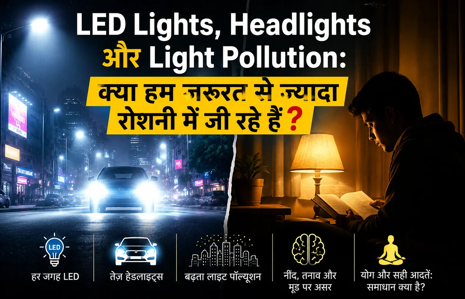 जब रात, रात नहीं रही: Light Pollution का बढ़ता खतरा और Melatonin Hormone